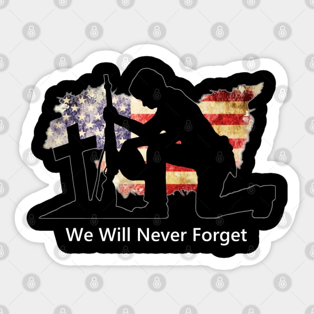 We Will Never Forget Sticker by D_AUGUST_ART_53